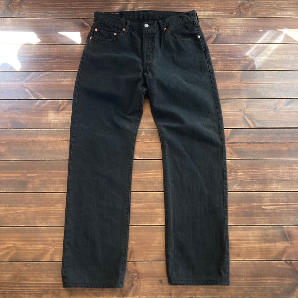 Levis 501 black dyed denim jeans 34 x 33 (34 in)