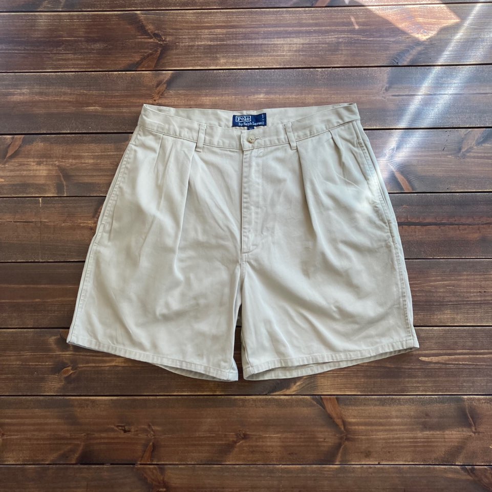 1990&#039;s Polo ralph lauren old label classic chino shorts 31 (32 in)