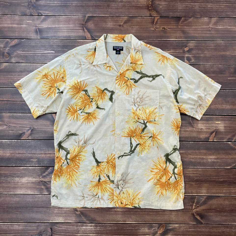 Polo ralph lauren floral camp shirt (M)