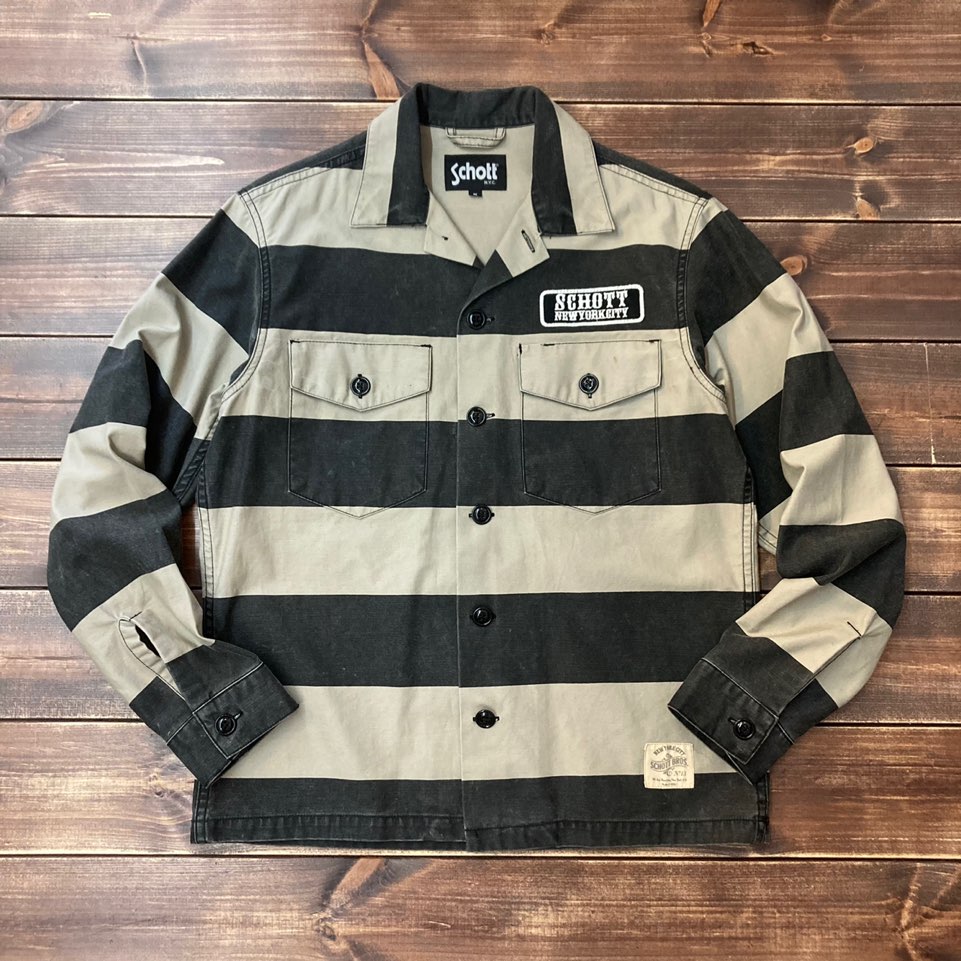 Schott n.y.c block stripe patched work jacket M (100)