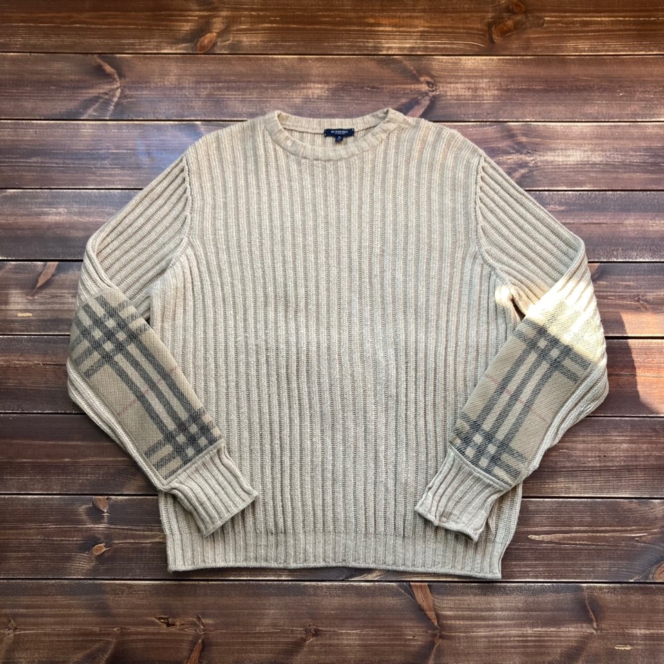 Burberry elbow patch merino wool sweater M (110)