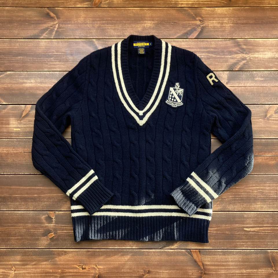 Rugby ralph lauren lambs wool cricket sweater S (slim 100)