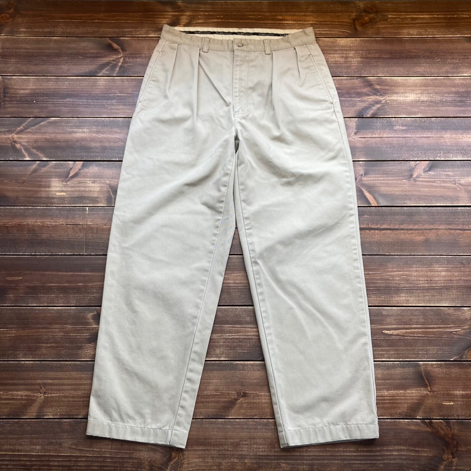 1990&#039;s Polo ralph lauren double fleats classic chino pants 32x30 (32in)