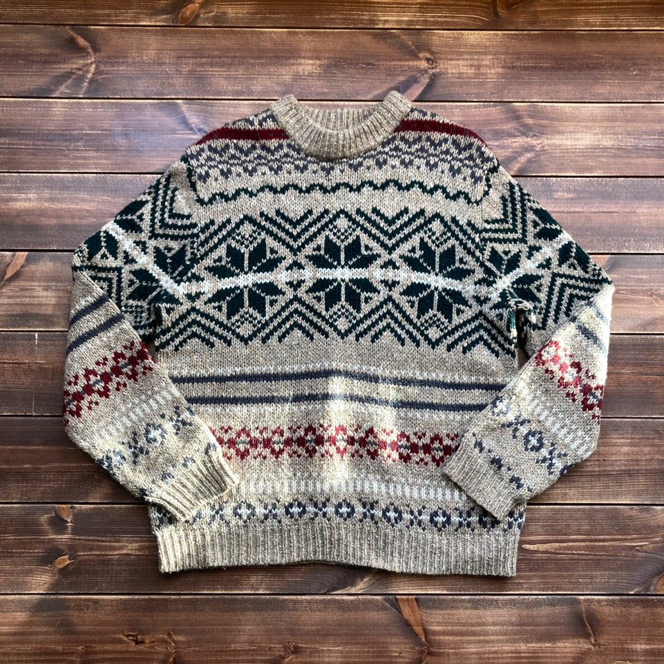 Eddie bauer fair isle wool sweater M (105)