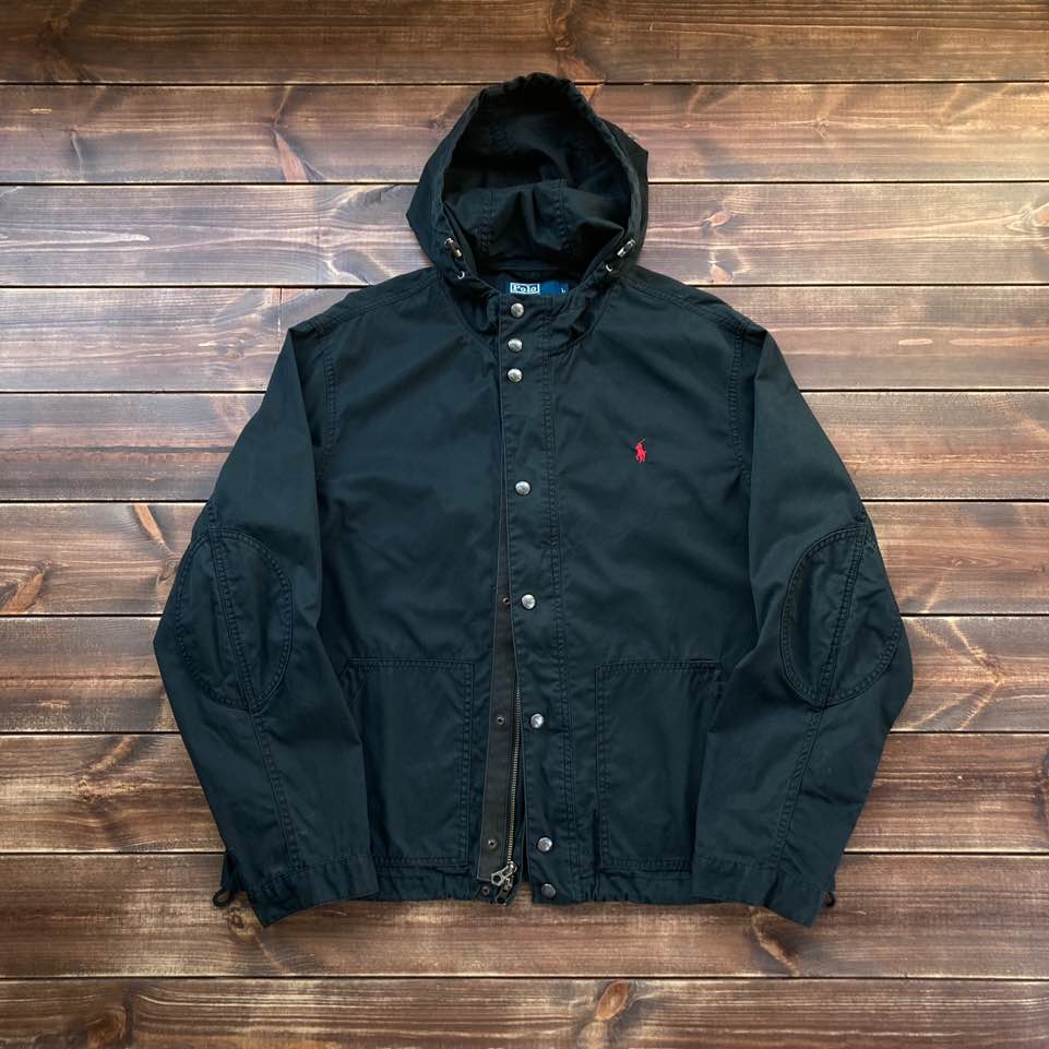 1990&#039;s Polo ralph lauren cotton hoodie jacket L (105)
