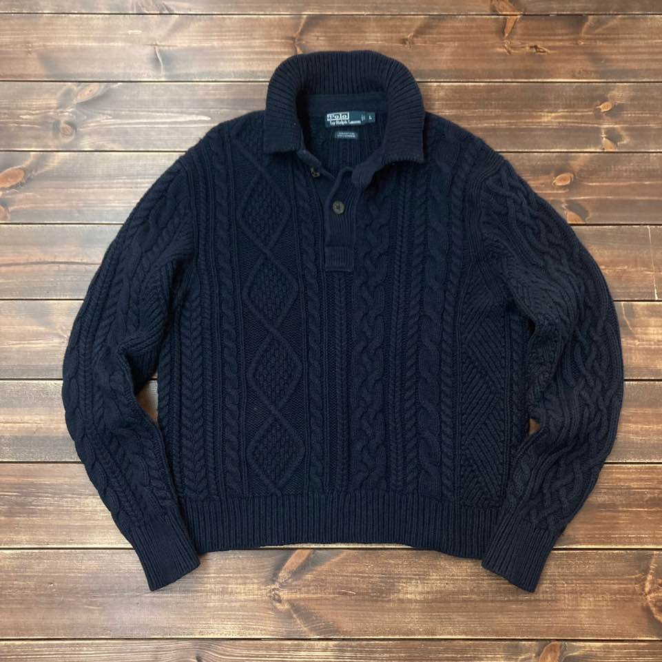 Polo ralph lauren cashmere naval sweater L (105-110)