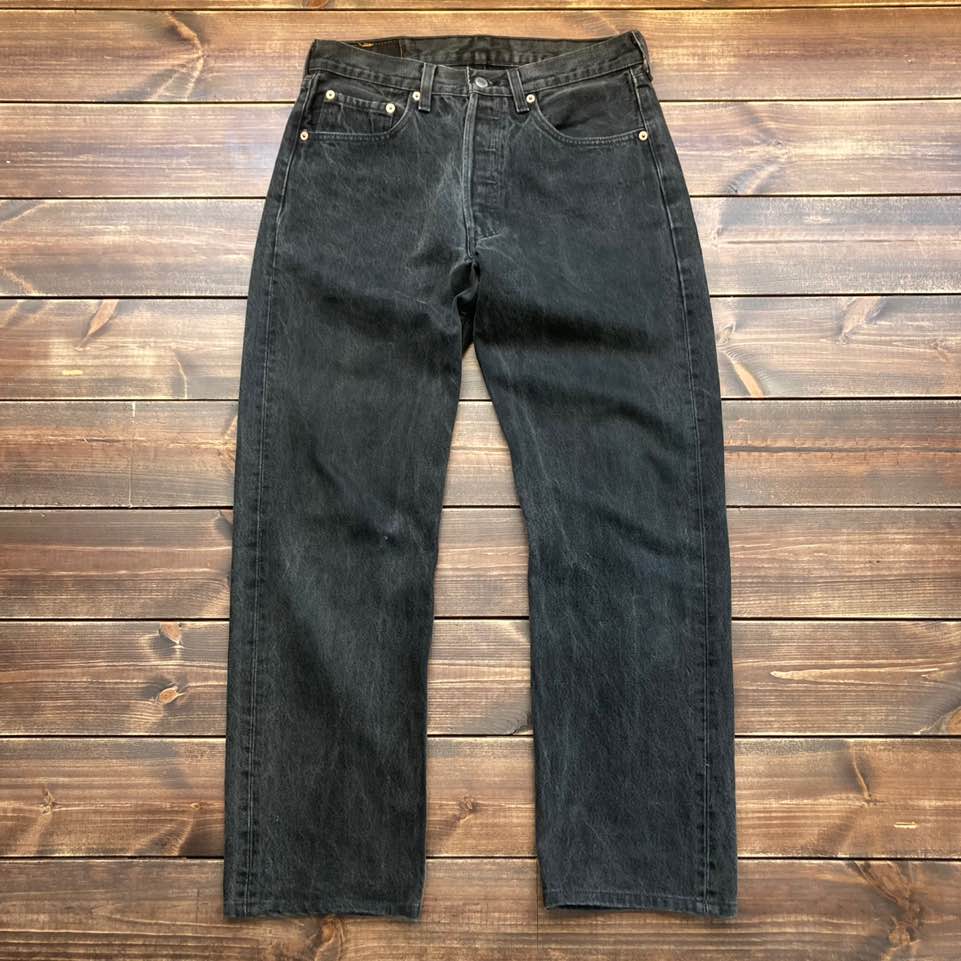 1990&#039;s Levis 501 black washed denim jeans 31x30 (31in)