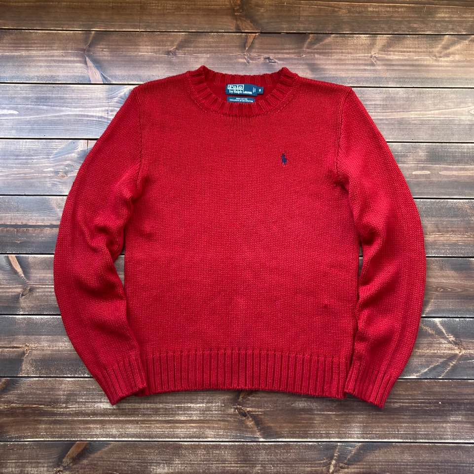 Polo ralph lauren red cotton sweater S (100)