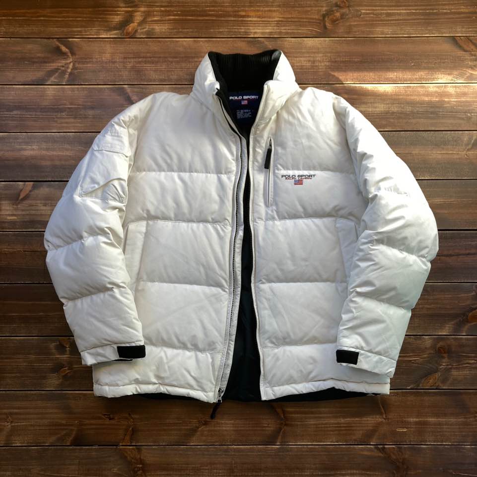 1990&#039;s Polo sport white puffer down jacket L (110)