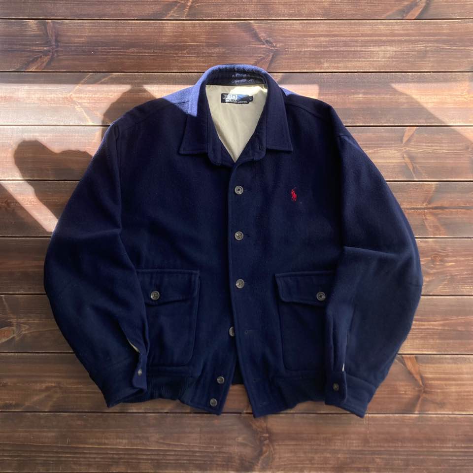 1990&#039;s Polo ralph lauren a-2 motive wool jacket L (105)