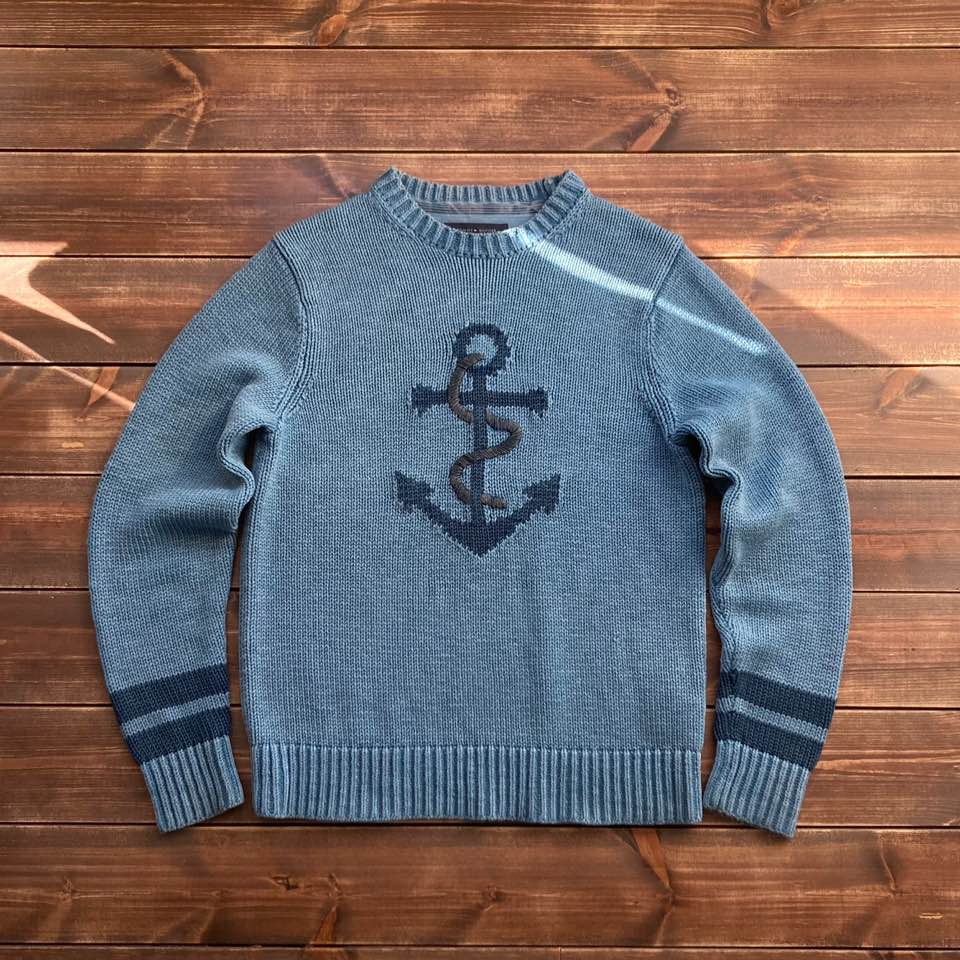Tommy hilfiger anchor embroiderd sweater S (100-105)