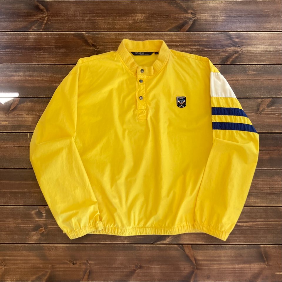 1980&#039;s Polo ralph lauren uni crest patch warm up pull over M (loose 100)