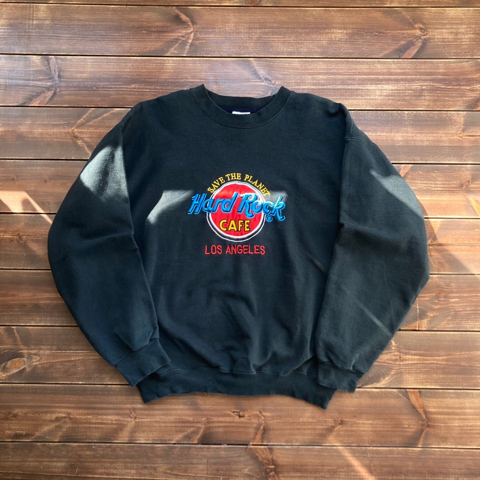 1990&#039;s made in usa Hard rock cafe &quot;LOS ANGELES &quot; sweat shirt L (105)
