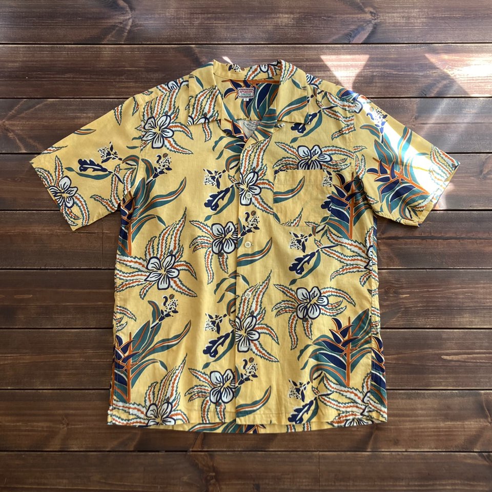 Mcgregor linen blended floral shirt L (loose 100)