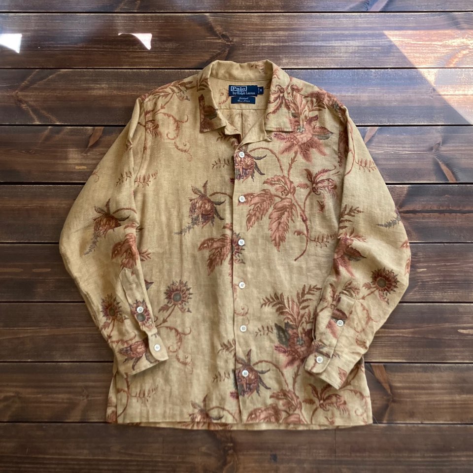 Polo ralph lauren floral fine linen shirt M (100)