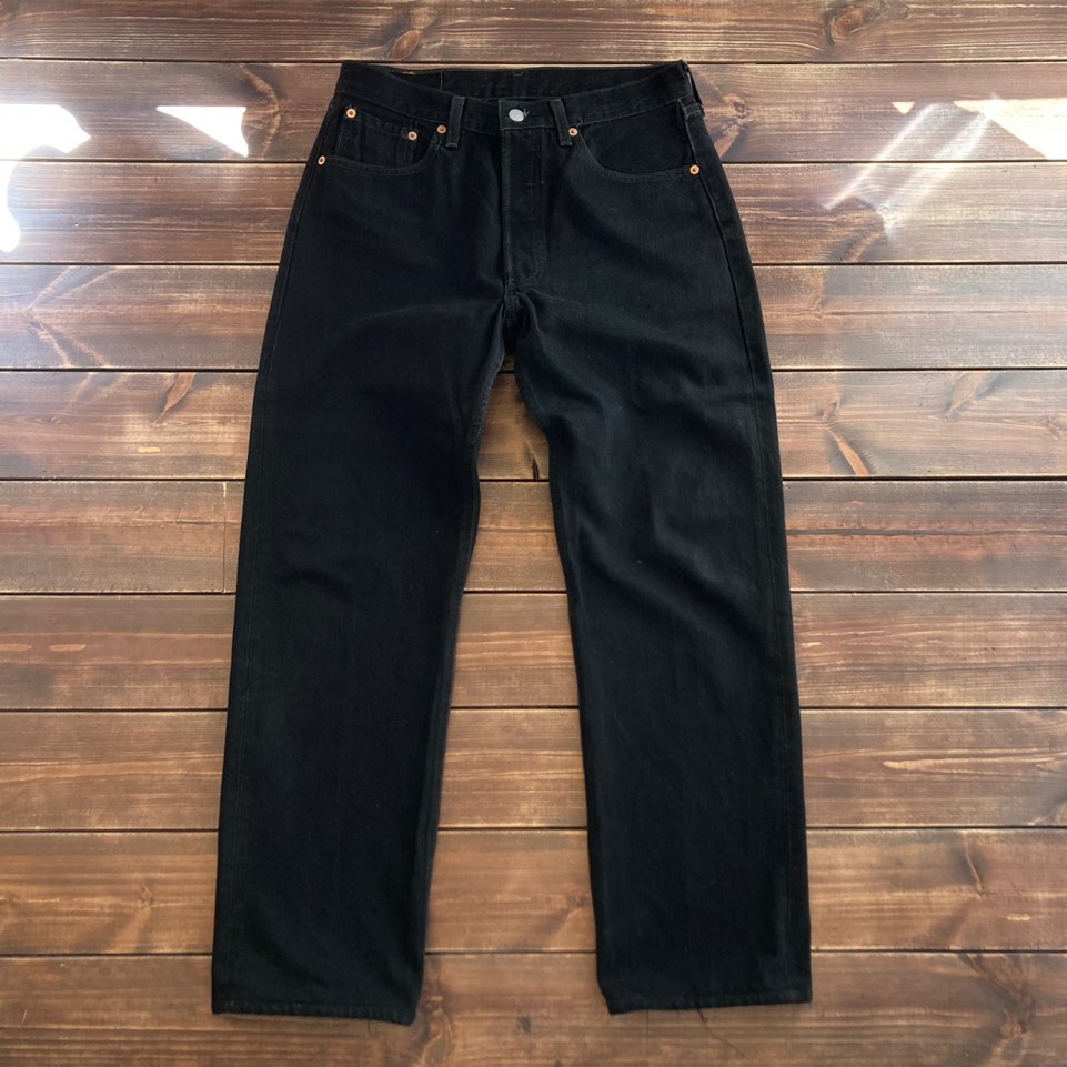 1990&#039;s made in usa Levis 501 black denim jeans 32 x 34 (32 in)