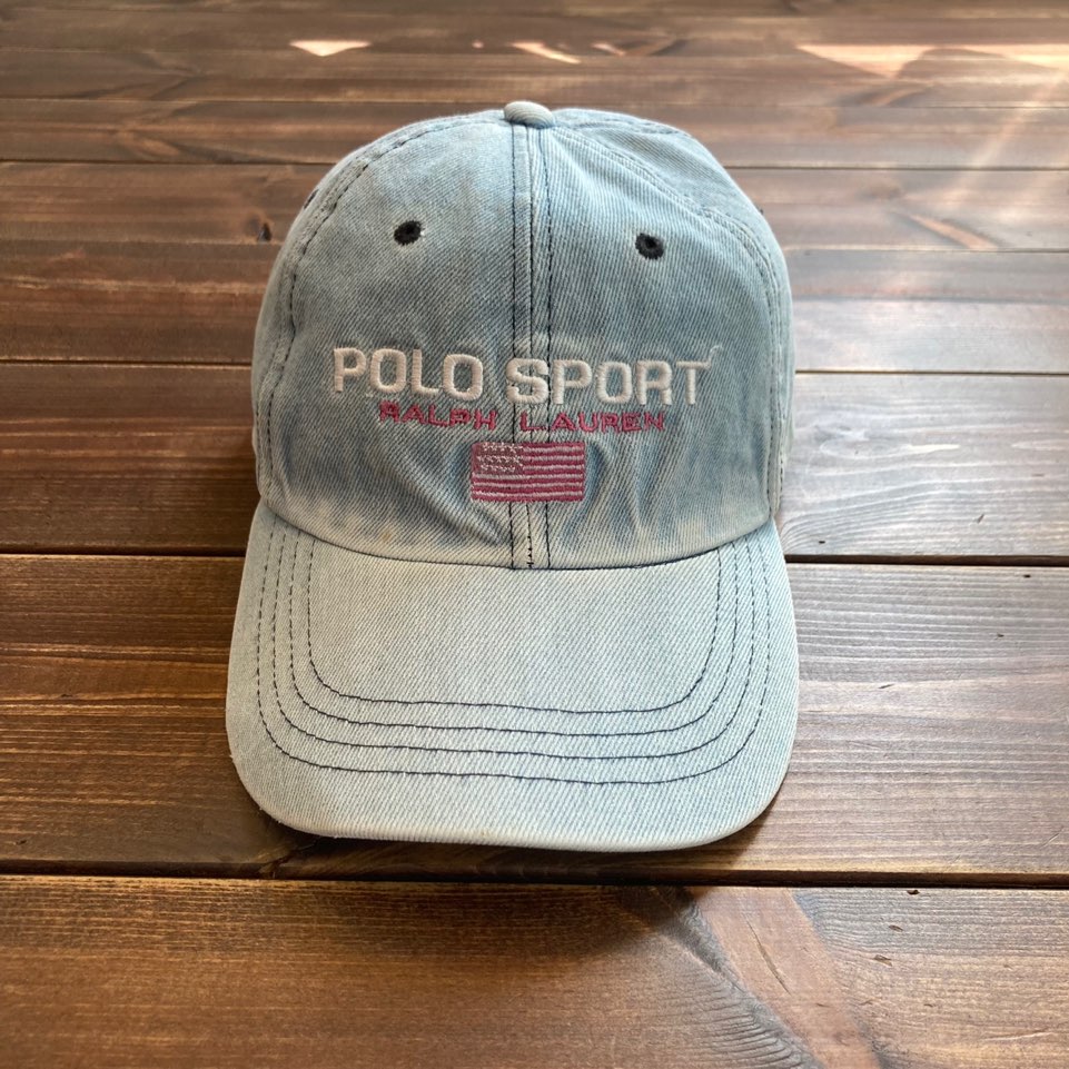 1990&#039;s Polo sport ralph lauren embroiderd logo denim cap