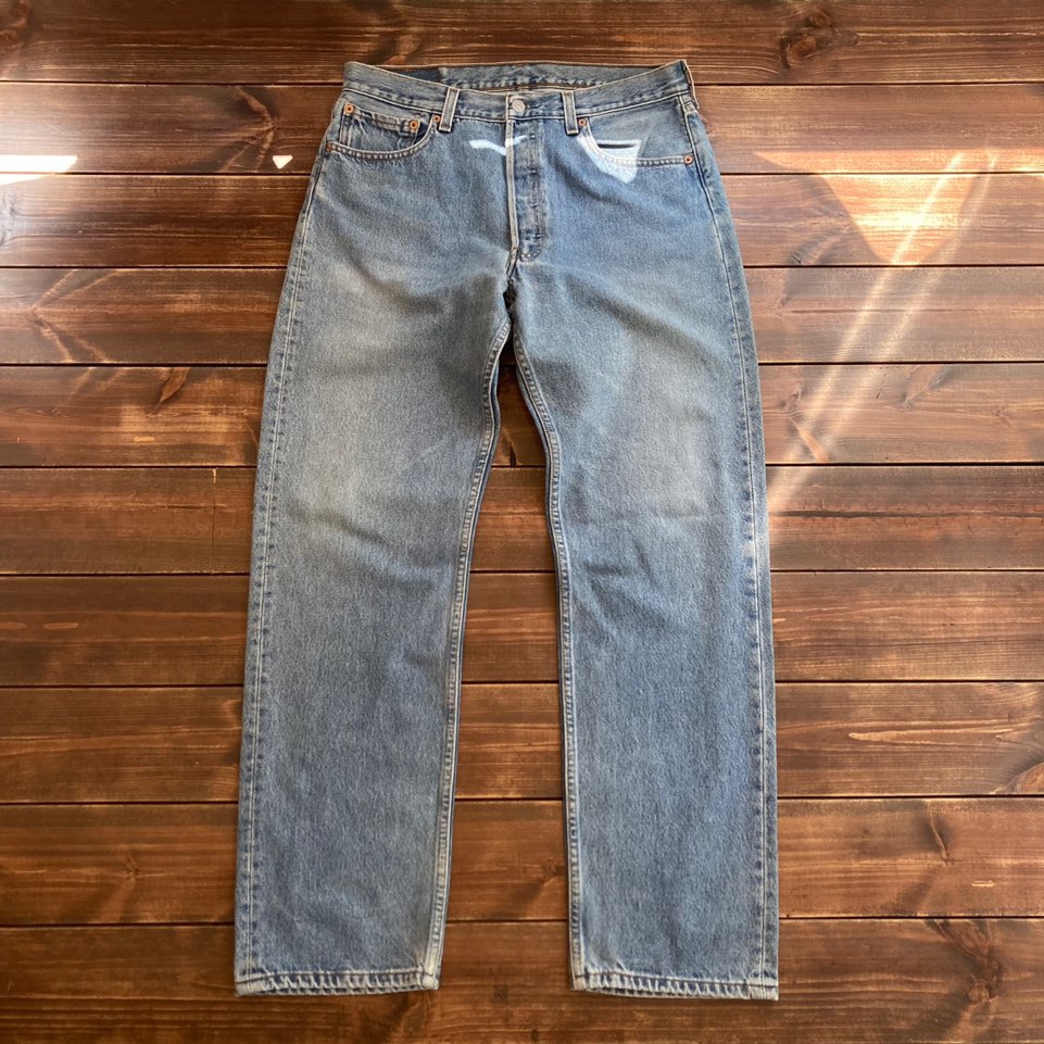 1990&#039;s Levis 501 rinsed denim jeans 34x32 (33 in)