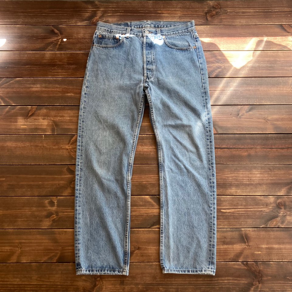 1990&#039;s made in usa Levis 501 rinsed denim jeans 34x30 (33 in)