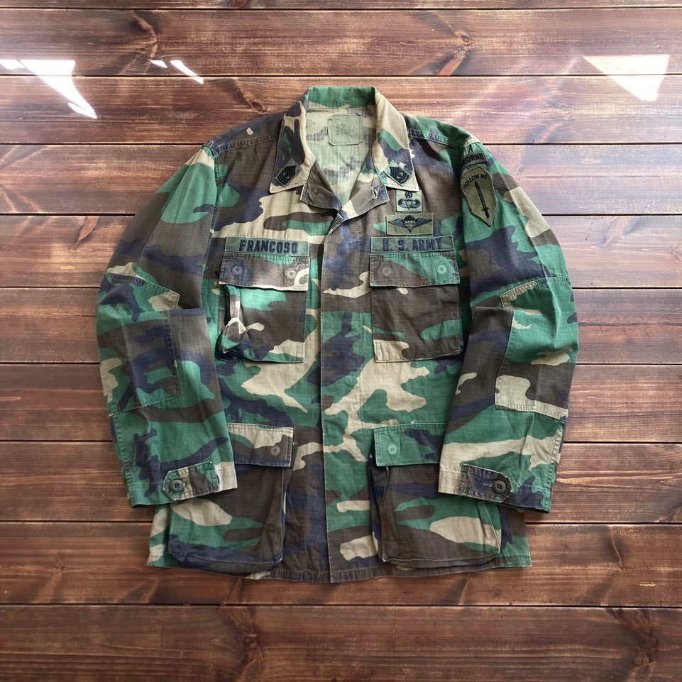 1980&#039;s U.S. Army woodland camouflage BDU jacket SR (100-105)