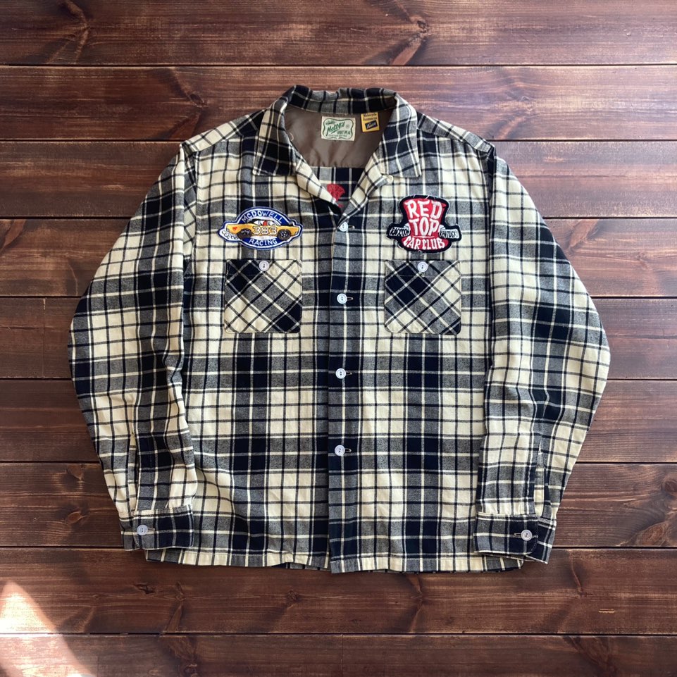 The real mccoy&#039;s buco chain stitch flannel motorcycle shirt M (loose 100)