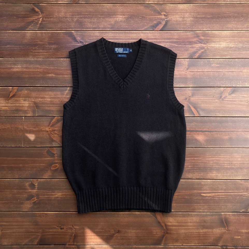 Polo ralph lauren cotton knit vest M (100-105)