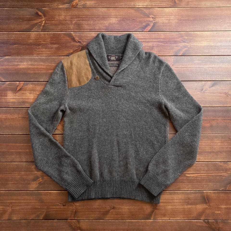 Double RL alpaca wool shawl collar sweater M (100-105)