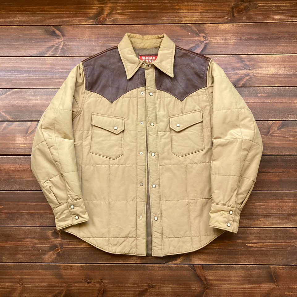 1990&#039;s Sugar cane western quilted jacket M (100-103)